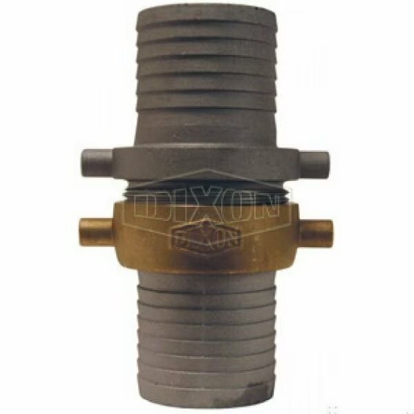 King Short Shank Suction Coupling with Brass Nut, 2-1/2 in Nominal, NST End Style, 6-29/32 in L, Do, Dixon, Mfr#: CAB250N